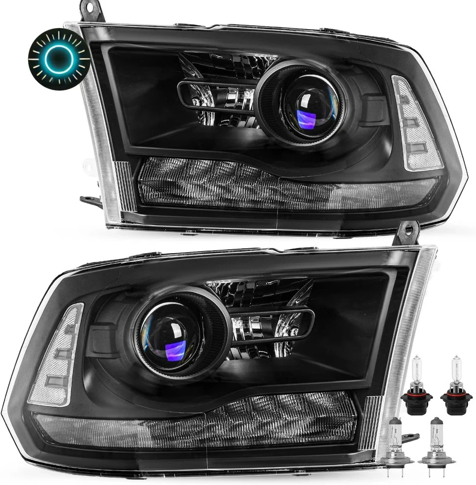 OE Projector Style Model 2013-2018 Dodge Ram 1500 2500 3500 Headlights with L... OE Projector Style Model 2013-2018 Dodge Ram 1500 2500 3500 Headlights with L...