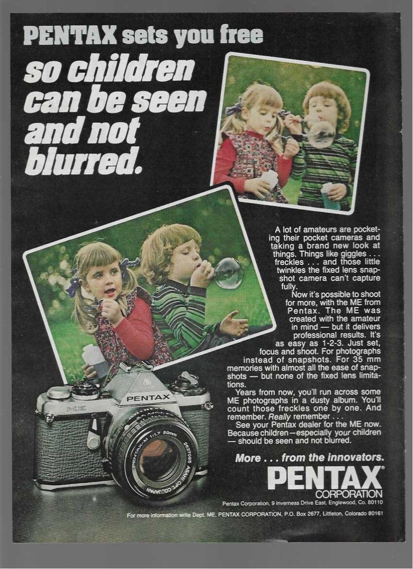 Pentax Camera Sets You Free & Vantage Cigarettes Michael Epperson 1978 Print Ads Pentax Camera Sets You Free & Vantage Cigarettes Michael Epperson 1978 Print Ads