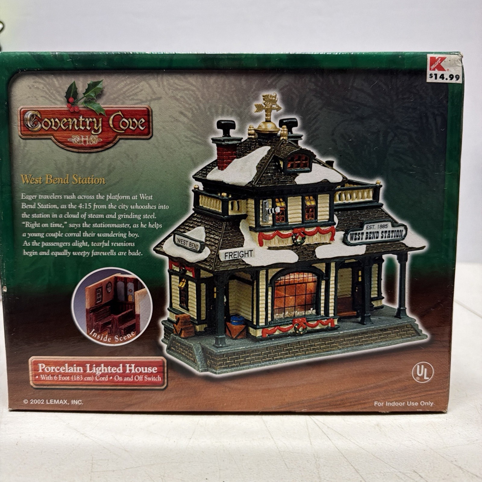 Lemax Coventry Cove West Bend Station Christmas Village 2002 Vintage Nice