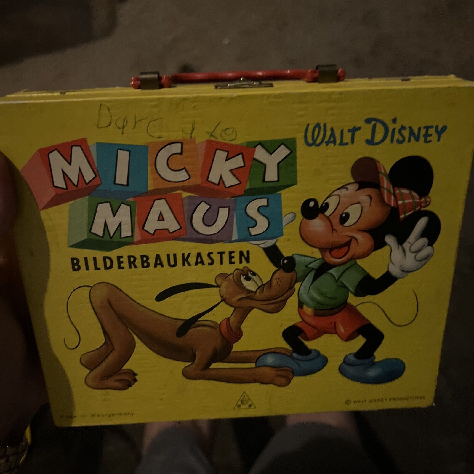 Vintage Disney Mickey Mouse Picture Cubes Puzzle - Micky Maus Bilderbaukasten