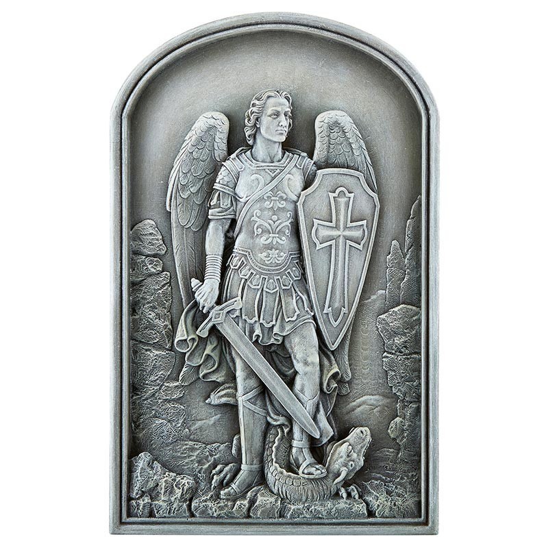 12.25 Inch Saint Michael The Archangel Warrior Garden Plaque For Outdoor Decor 12.25 Inch Saint Michael The Archangel Warrior Garden Plaque For Outdoor Decor