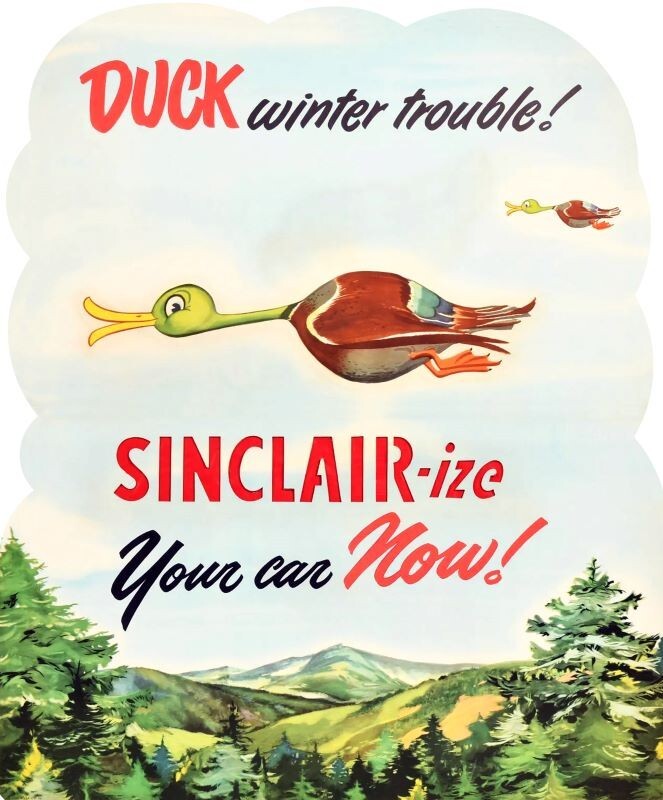 Sinclair-Ize Your Car for Winter Now DIECUT NEW 28