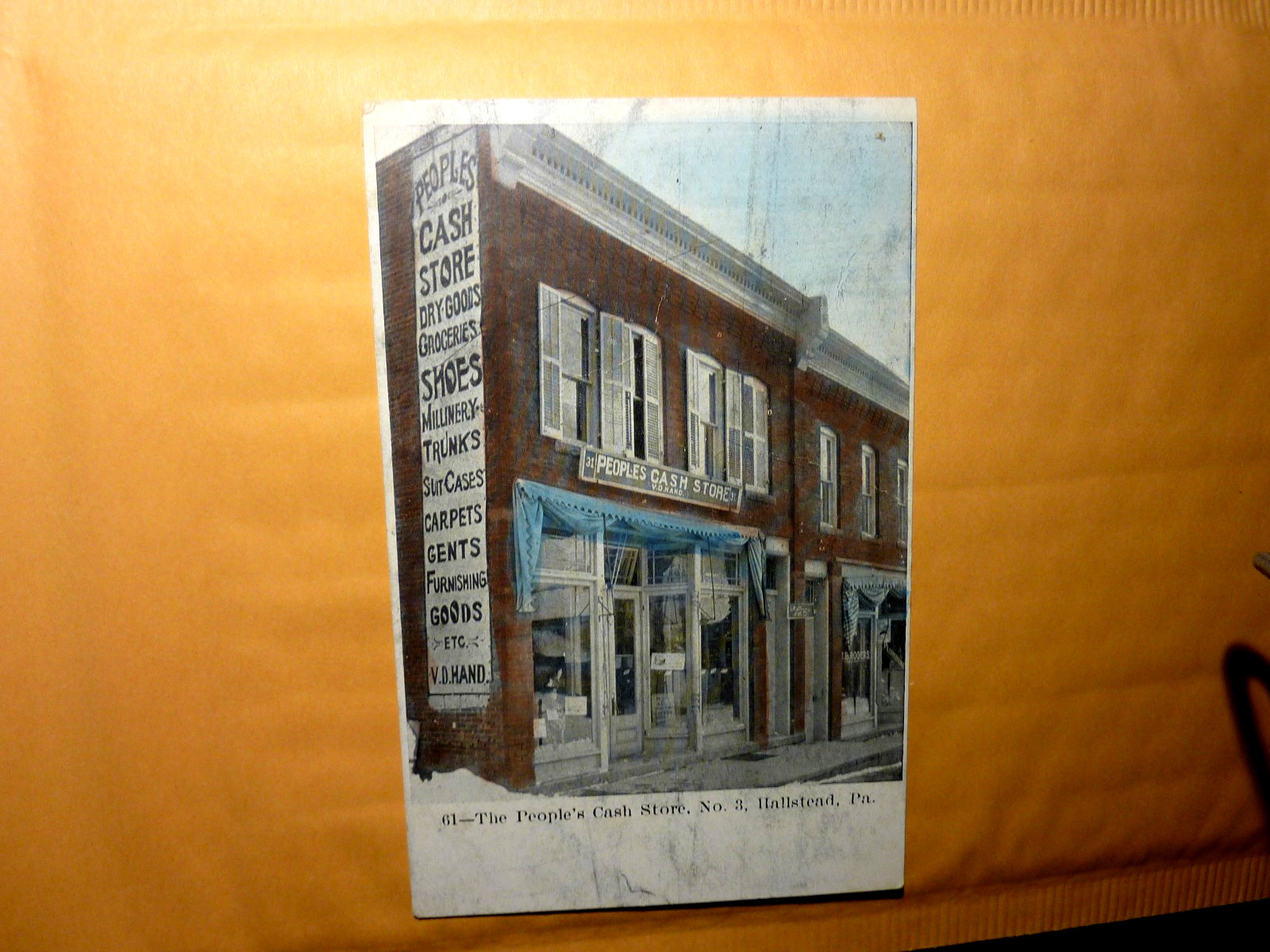THE PEOPLES CASH STORE--HALLSTEAD, PA- POSTCARD-1907 THE PEOPLES CASH STORE--HALLSTEAD, PA- POSTCARD-1907