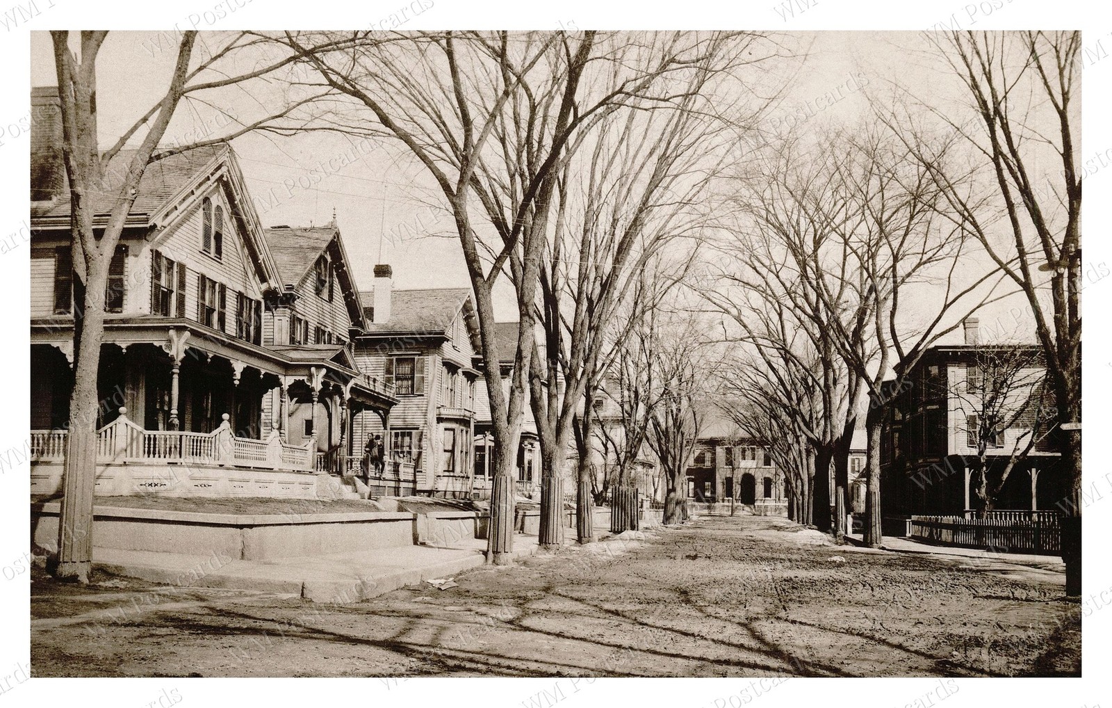 Lawrence Massachusetts 1893 Bradford Street Rowhouses Standard Postcard Lawrence Massachusetts 1893 Bradford Street Rowhouses Standard Postcard