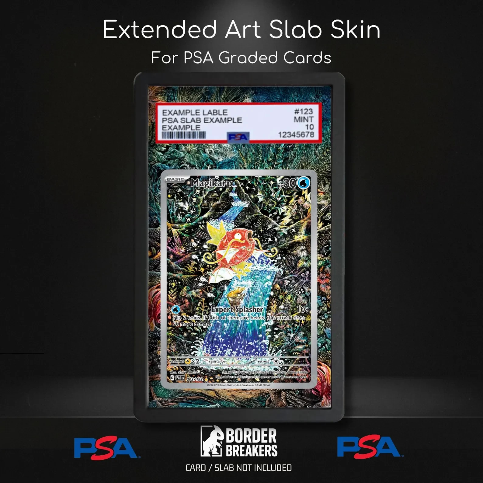 Magikarp 203/193 Pokemon PSA Slab Skin | PSA Extended Art Slab Skin