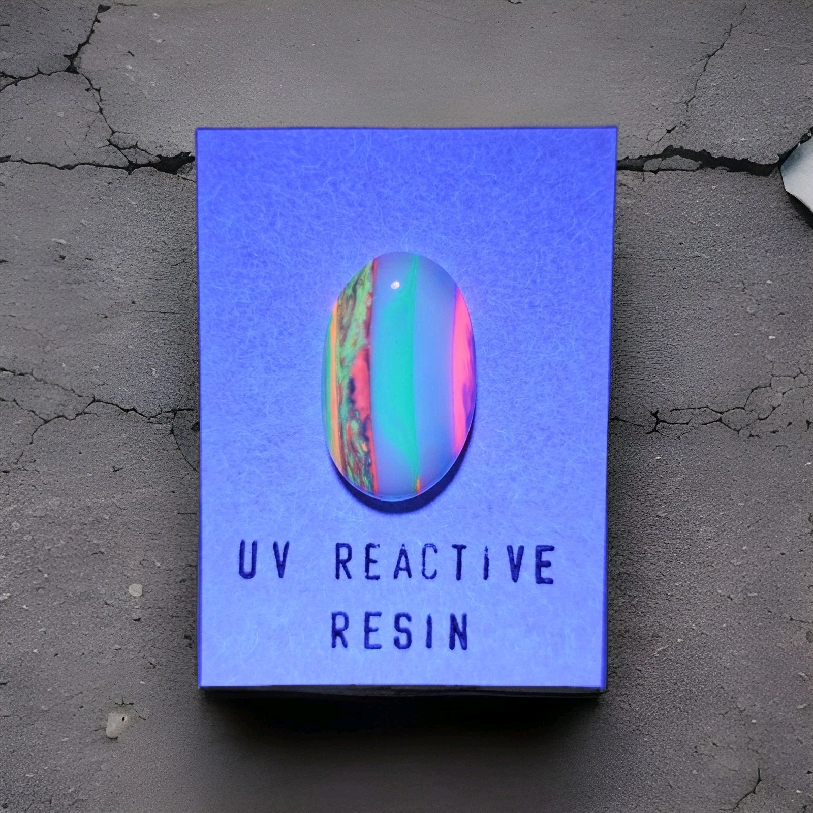 UV Reactive Layered Resin Rare Color And Patterns Blanks/Cabbing BAF 298D