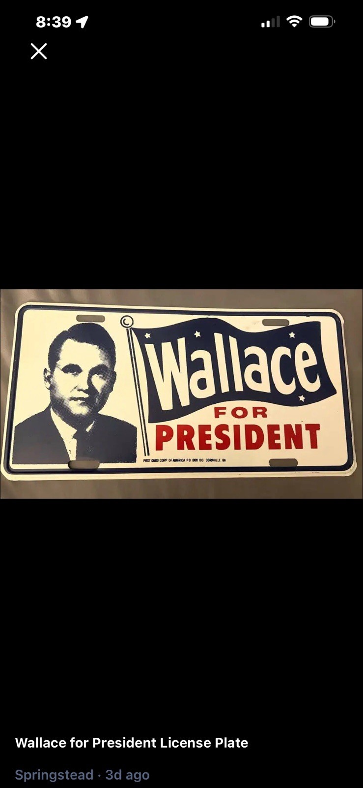 Make an offerVintage Wallace for President campaign license plate. Make an offerVintage Wallace for President campaign license plate.