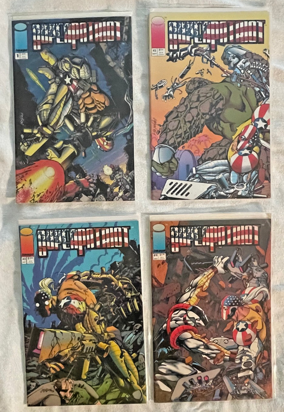Superpatriot #1-4 **FOUR COMIC LOT-FULL SERIES** -IMAGE COMICS - 1993 Superpatriot #1-4 **FOUR COMIC LOT-FULL SERIES** -IMAGE COMICS - 1993