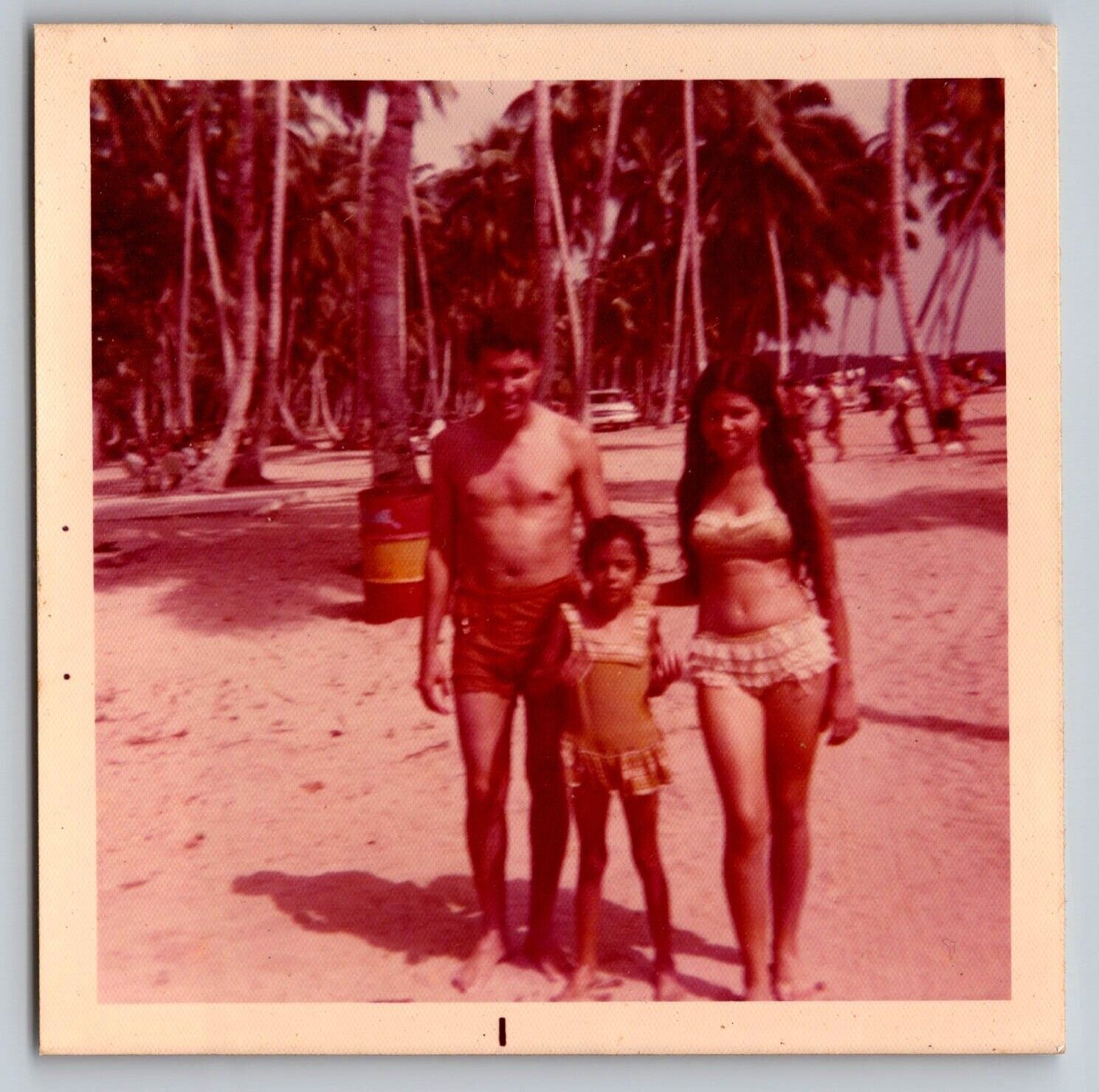 Vintage 60's Kodak Photo Stunning Young Cuban Lady in Bikini Classic Retro Beach
