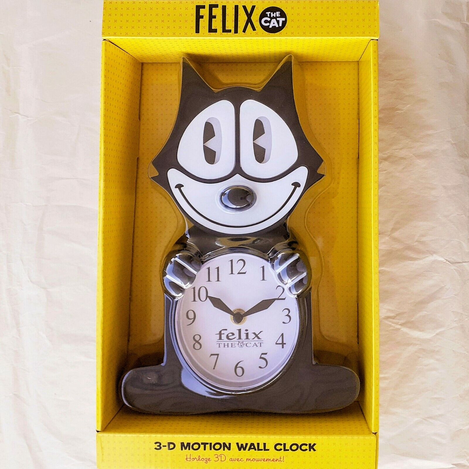 Felix the Cat 3D Motion Animated Clock with NJ Croce Certificate of Authenticity