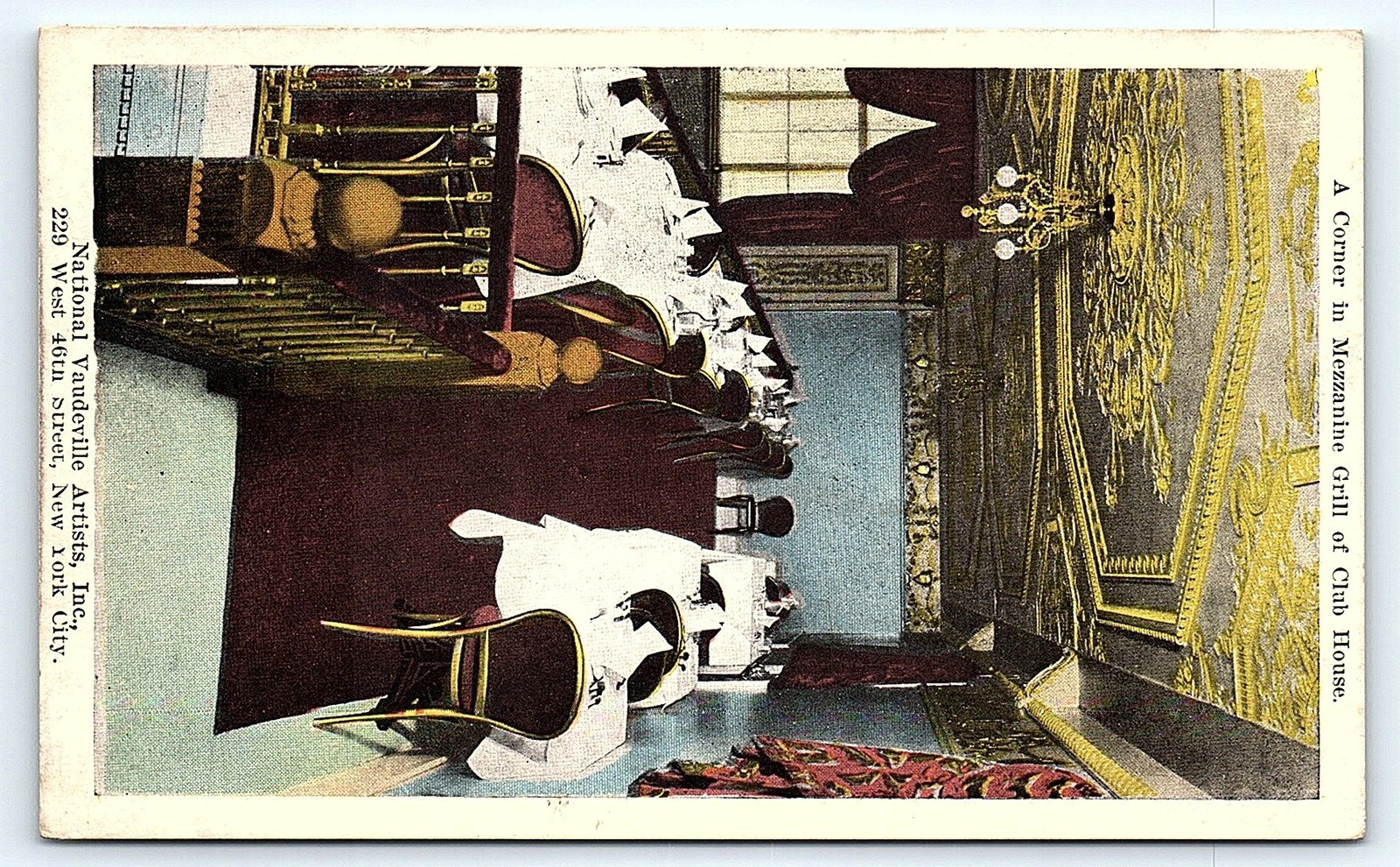 National Vaudeville Artists Club House Mezzanine Grill NYC National Vaudeville Artists Club House Mezzanine Grill NYC