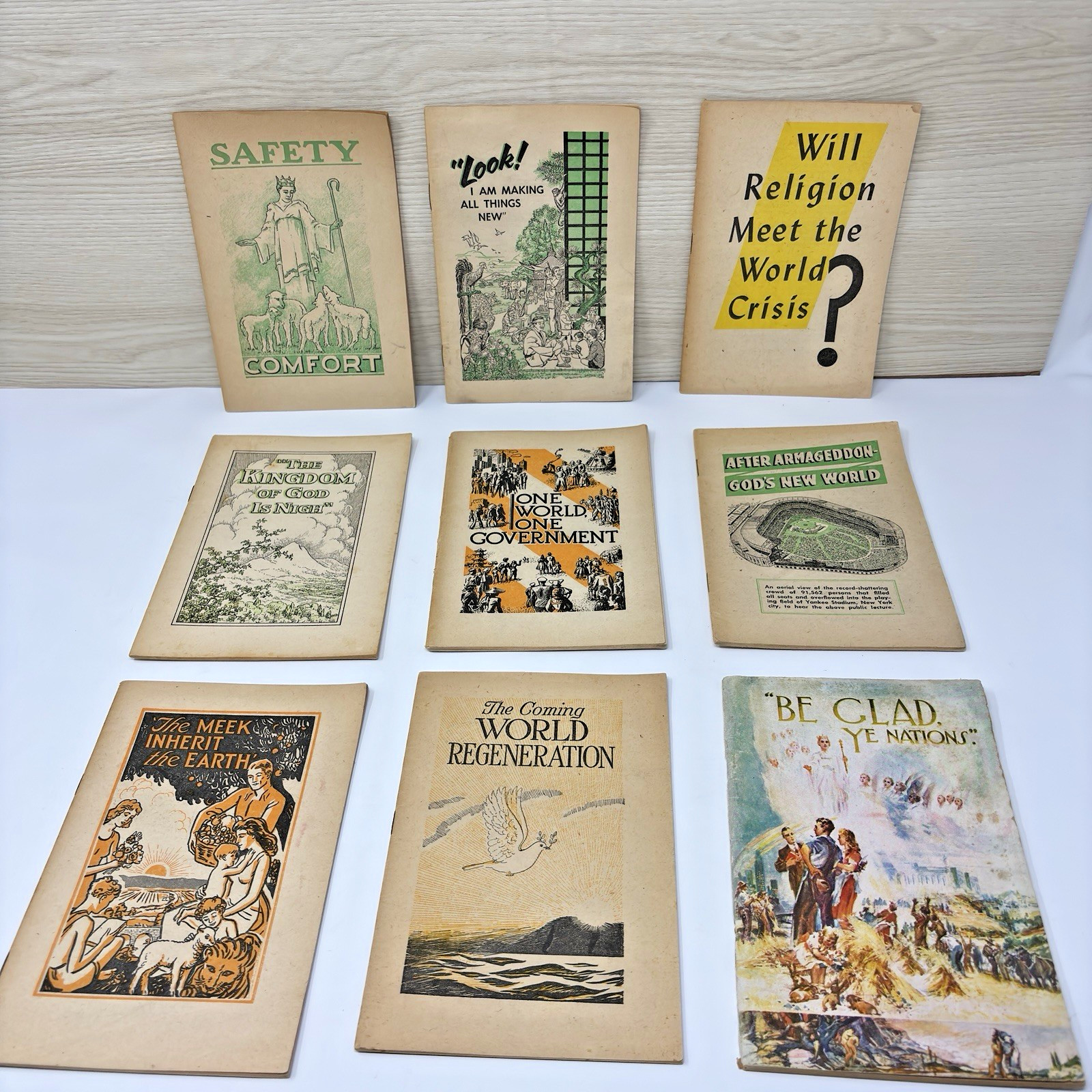 Watchtower Pamphlet Lot of 9 from 30's, 40's, 50's IBSA VTG Watchtower Pamphlet Lot of 9 from 30's, 40's, 50's IBSA VTG