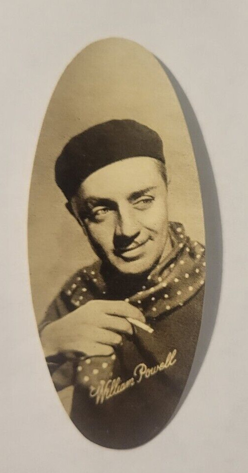 1934 Carreras Cigarettes Film Stars #6 WILLIAM POWELL Blank Back (A)