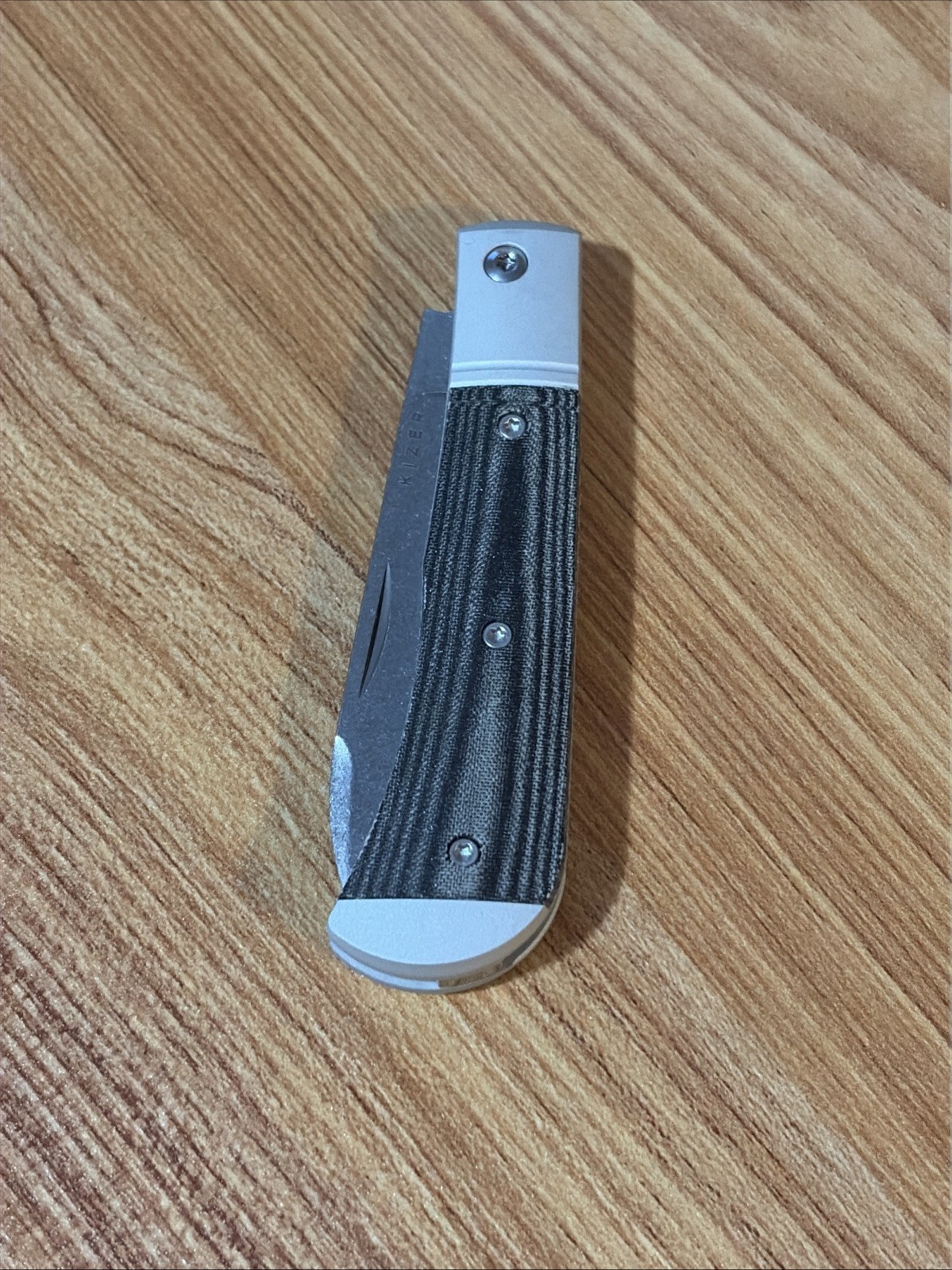 Kizer Trestle D SlipJoint Pocket Knife Nitro-V Blade Aluminum & Micarta Handle