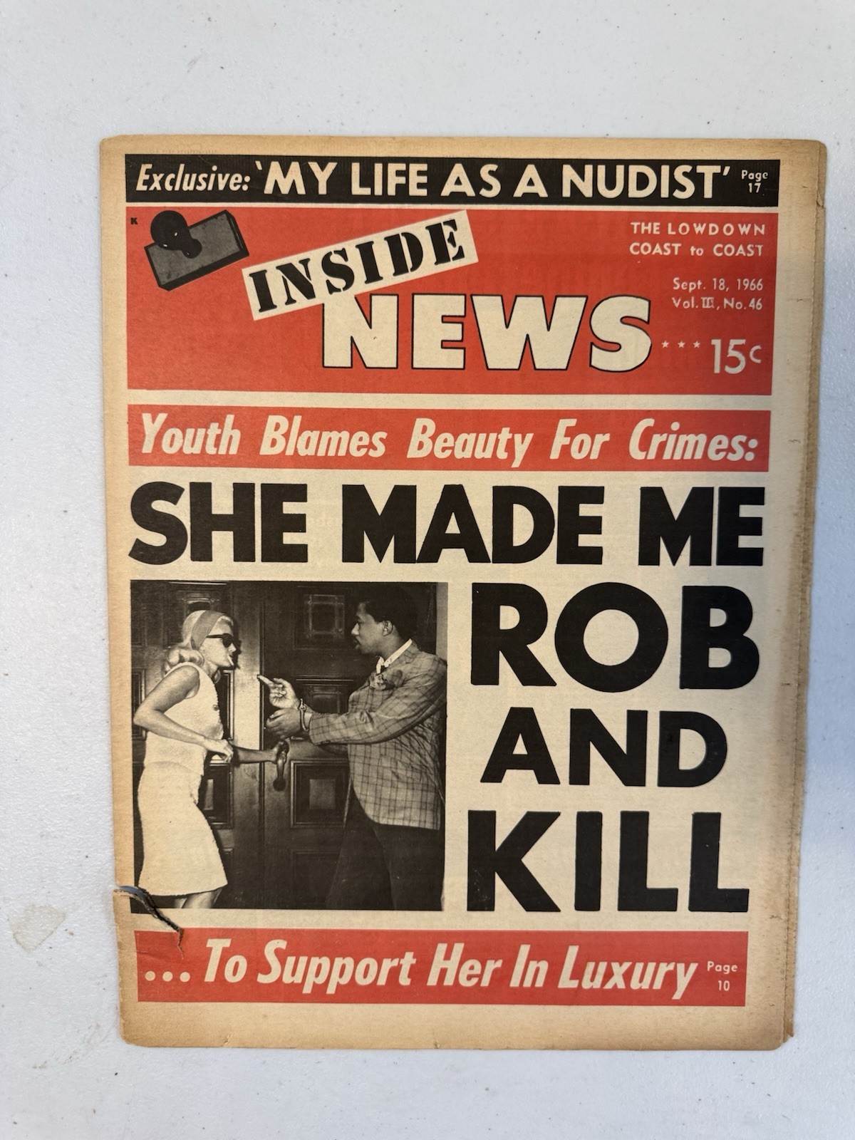 1966 September 18th Inside News Newspaper (VRN4) 1966 September 18th Inside News Newspaper (VRN4)