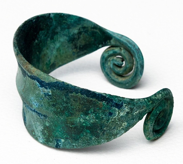 ANCIENT KOBAN CULTURE BRACELET CAUCASUS BRONZE SPIRAL ENDS 1200-400 B.C. 12