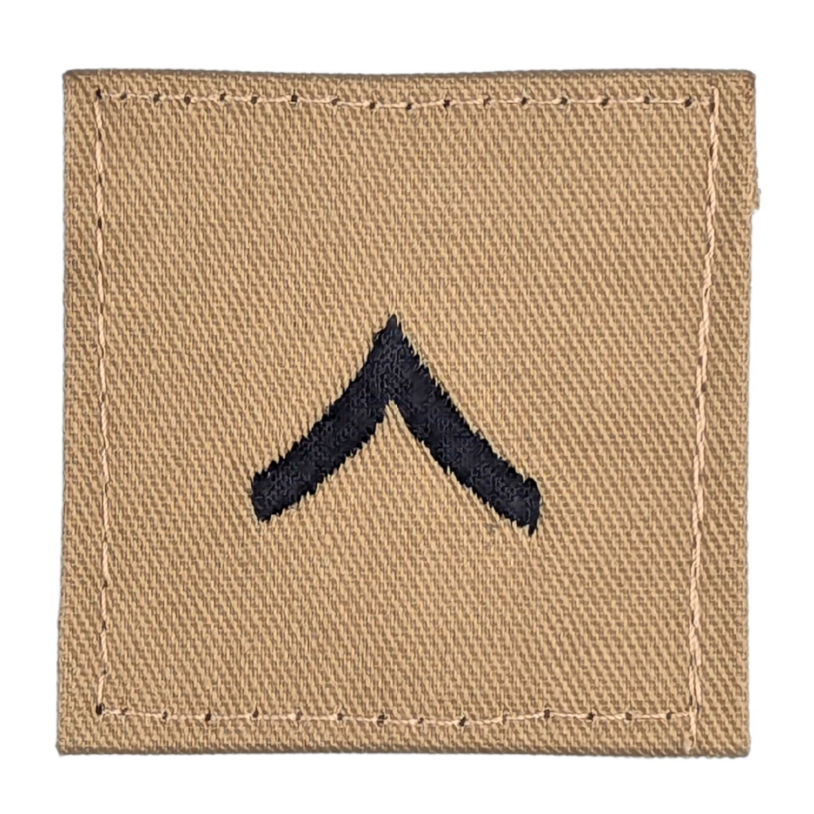 Private (PV2) Desert Sand Tan Rank Patch - Hook Fastener