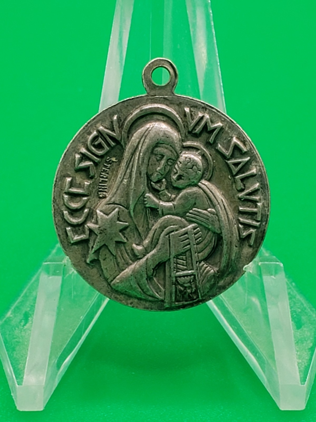 vintage sterling silver Virgin Mary & Child (Madonna) Style of Fernand Py