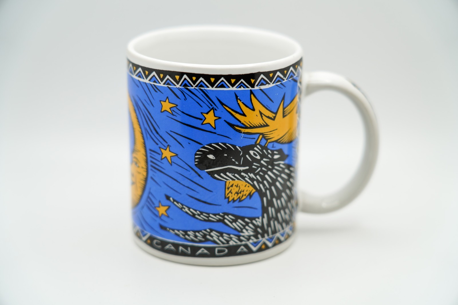 Vintage Banaux Moose and Moon Coffee Mug Cup B7 Vintage Banaux Moose and Moon Coffee Mug Cup B7