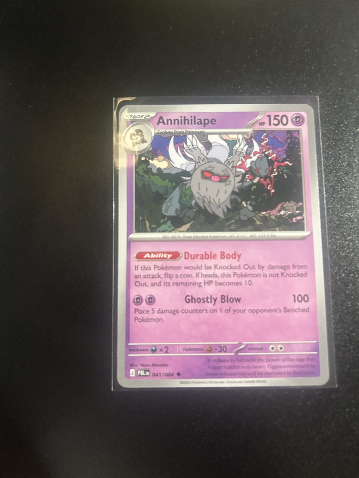 2023 POKEMON SCARLET AND VIOLET PALDEA EVOLVED #41 ANNIHILAPE HOLO /084