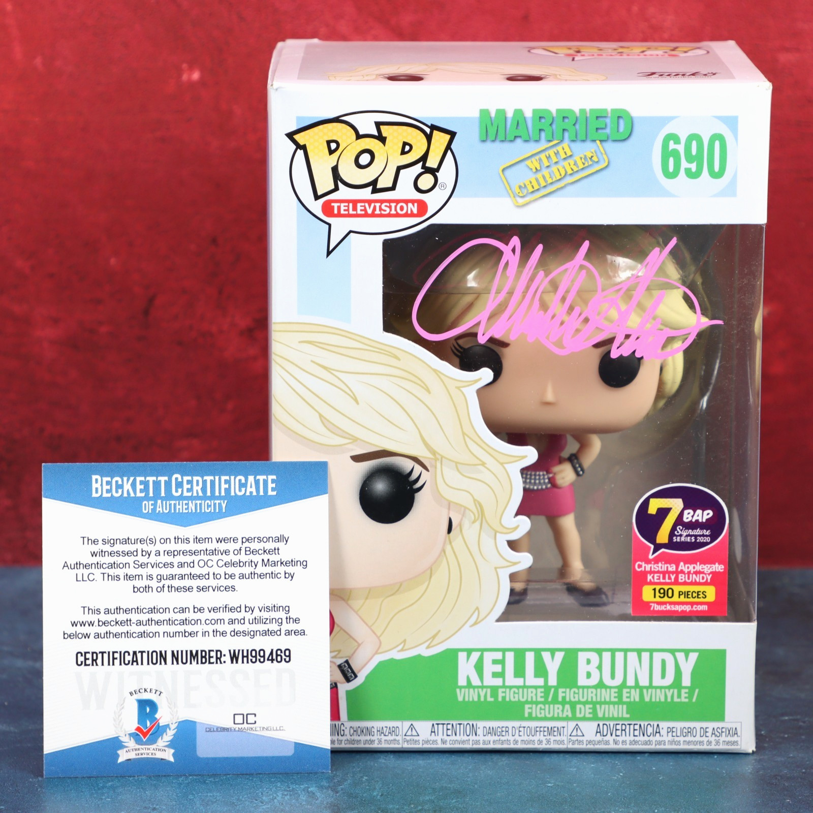 Funko Pop Christina Applegate Signed Married Children 690 Kelly 7BAP LE 190 COA