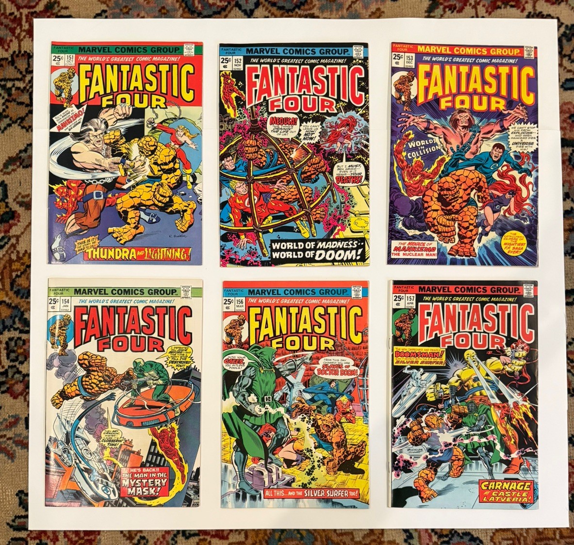 FANTASTIC FOUR LOT OF 18 VF+ BRONZE AGE CLASSIC COMICS #151-191 & GIANT & RECORD