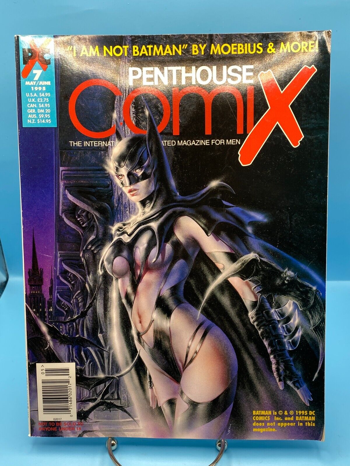 Penthouse Comix Magazine Vol. 1 issue #7 May/June 1995 Batman Moebius Cover