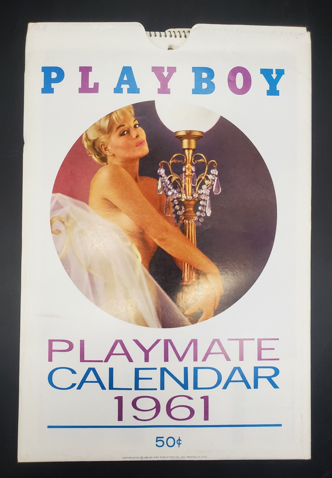 Vintage 1961 Playboy Playmate Wall Calendar with Original Sleeve Complete
