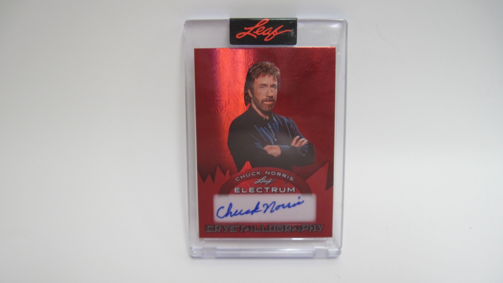 RARE 2024 CHUCK NORRIS LEAF ELECTRUM AUTOGRAPH 1 0F 2 WALKER TEXAS RANGER RARE 2024 CHUCK NORRIS LEAF ELECTRUM AUTOGRAPH 1 0F 2 WALKER TEXAS RANGER