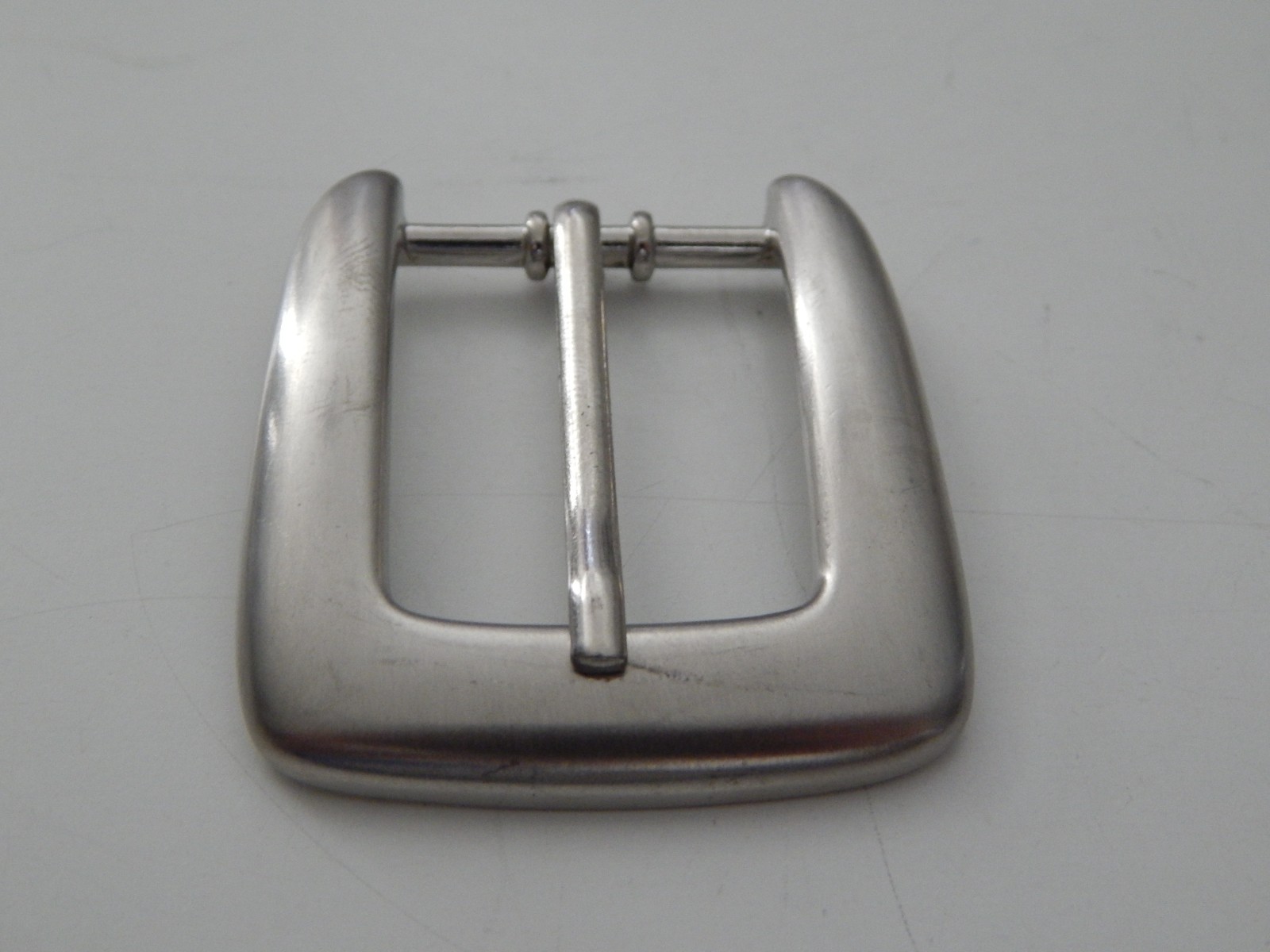 Vintage Ribco USA Satin Nickel Finish End Bar Belt Buckle Fits 1\ Vintage Ribco USA Satin Nickel Finish End Bar Belt Buckle Fits 1\
