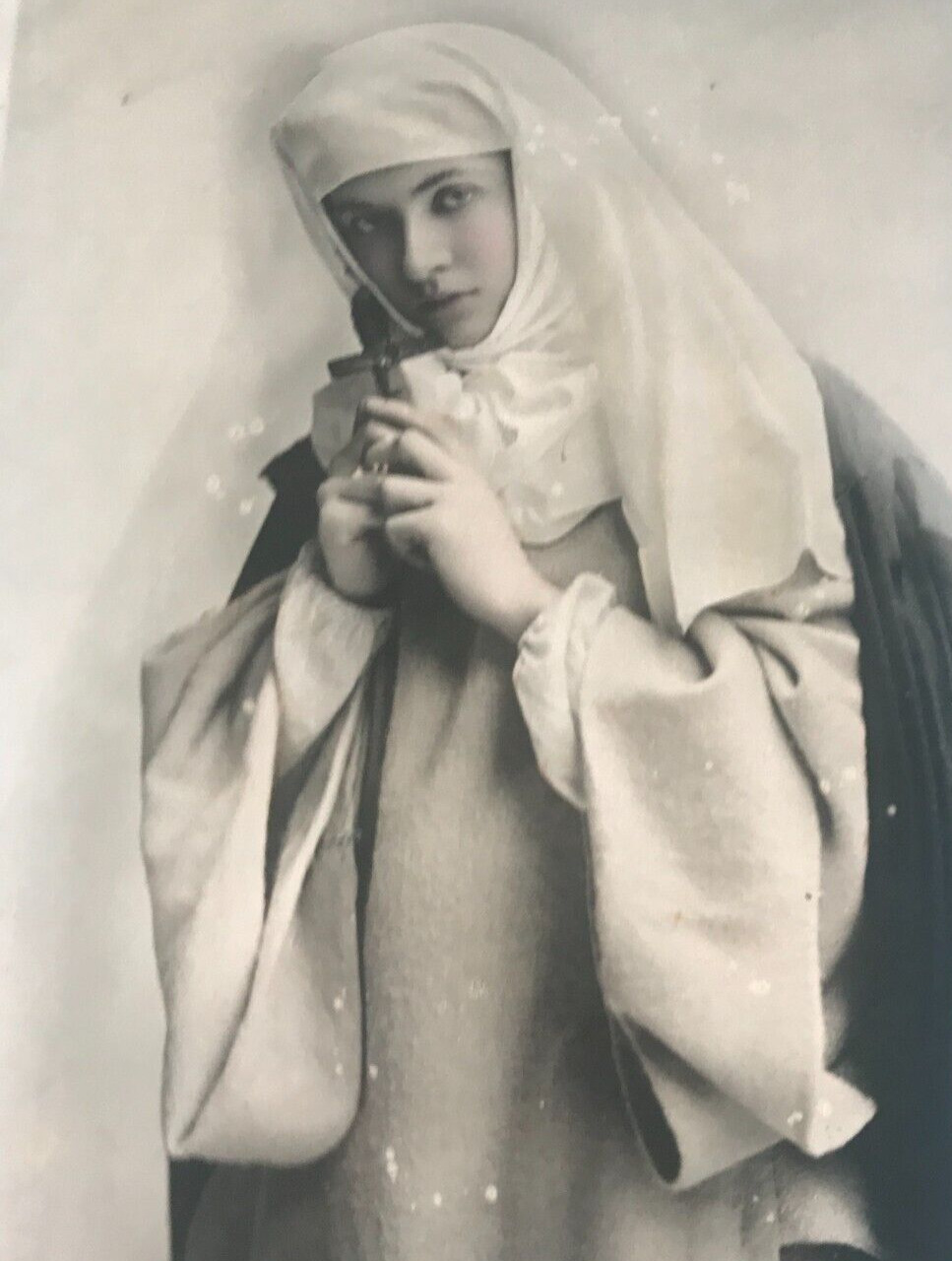 Maud Fealy Silent Films Edwardian Movie Actress dressed as a NUN 1908 RPPC