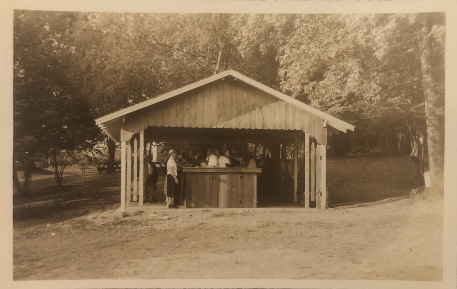 RPPC Defender Postcard, Outside Gathering, Social Event, 1930s-40s, RPPC Defender Postcard, Outside Gathering, Social Event, 1930s-40s,