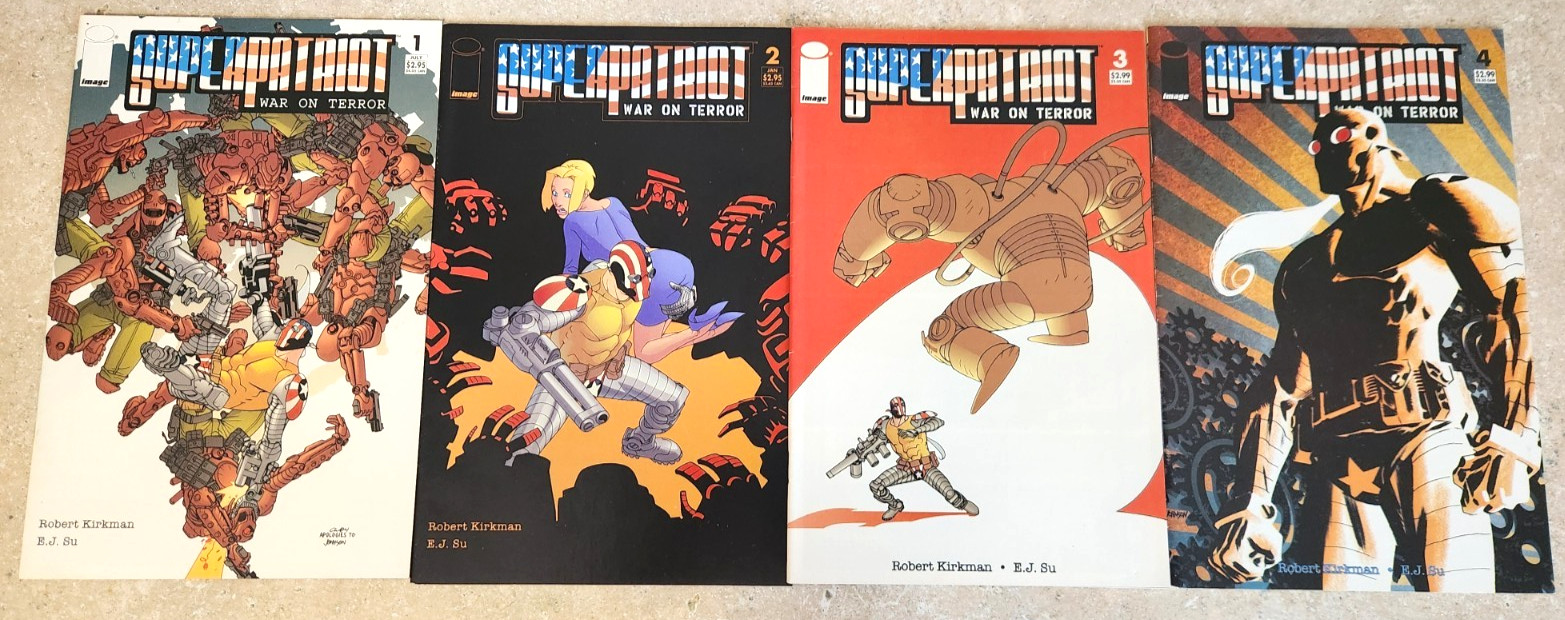 Super Patriot War on Terror 1 to 4 Set NM/NM- Robert Kirkman 4 is Variant 2004