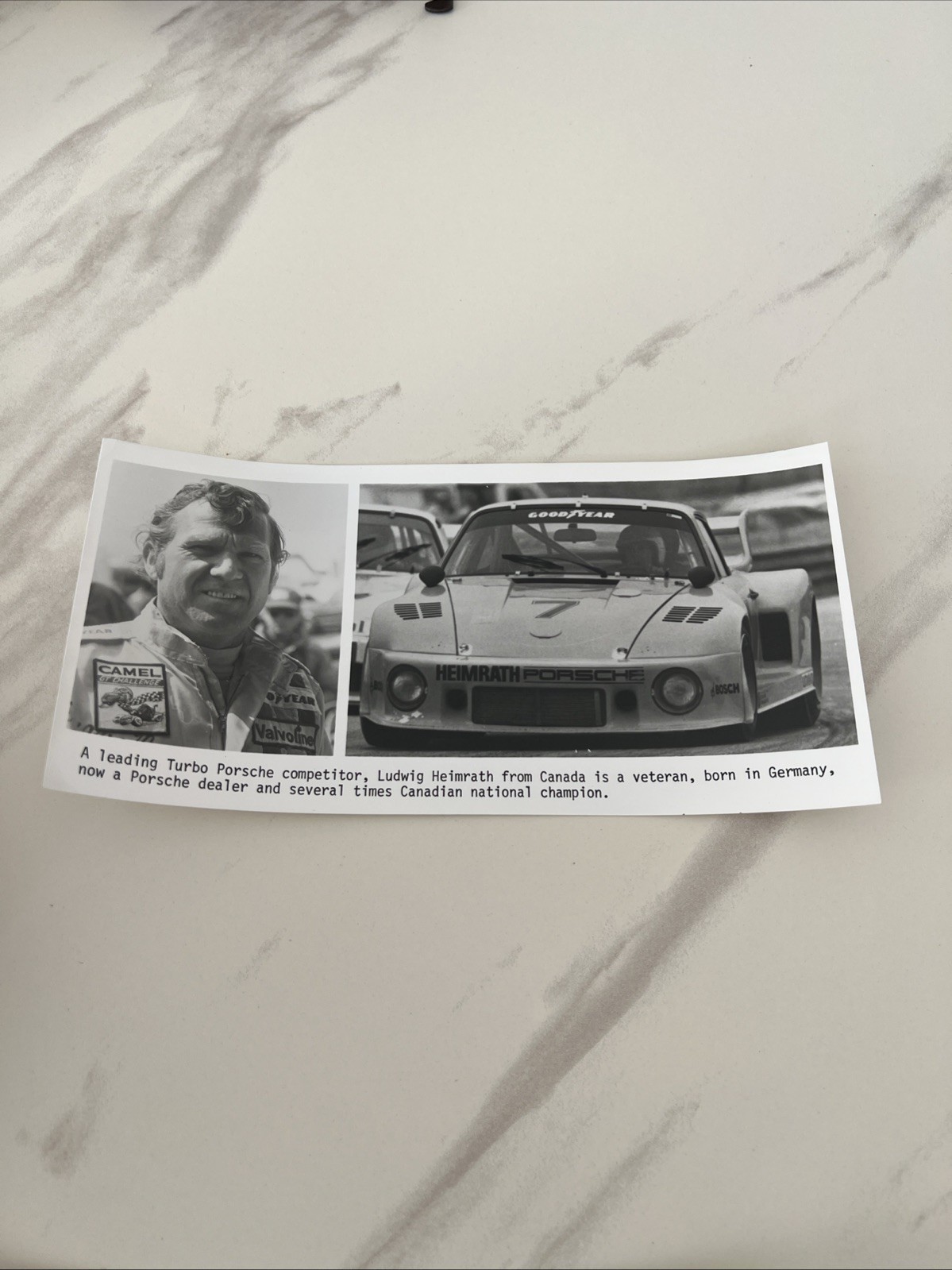 Original Period Photo Photo Press Porsche Ludwig Heimrath Camel GT Challenge Original Period Photo Photo Press Porsche Ludwig Heimrath Camel GT Challenge