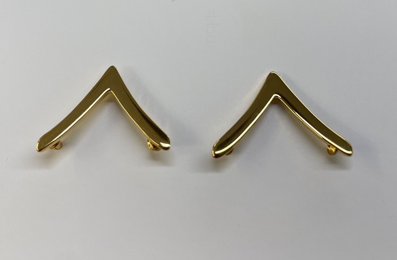 PV2 Gold Collar ASU Rank -FREE SHIPPING- RIGGER CAP-CHEF COAT E2 - BRAND NEW PV2 Gold Collar ASU Rank -FREE SHIPPING- RIGGER CAP-CHEF COAT E2 - BRAND NEW