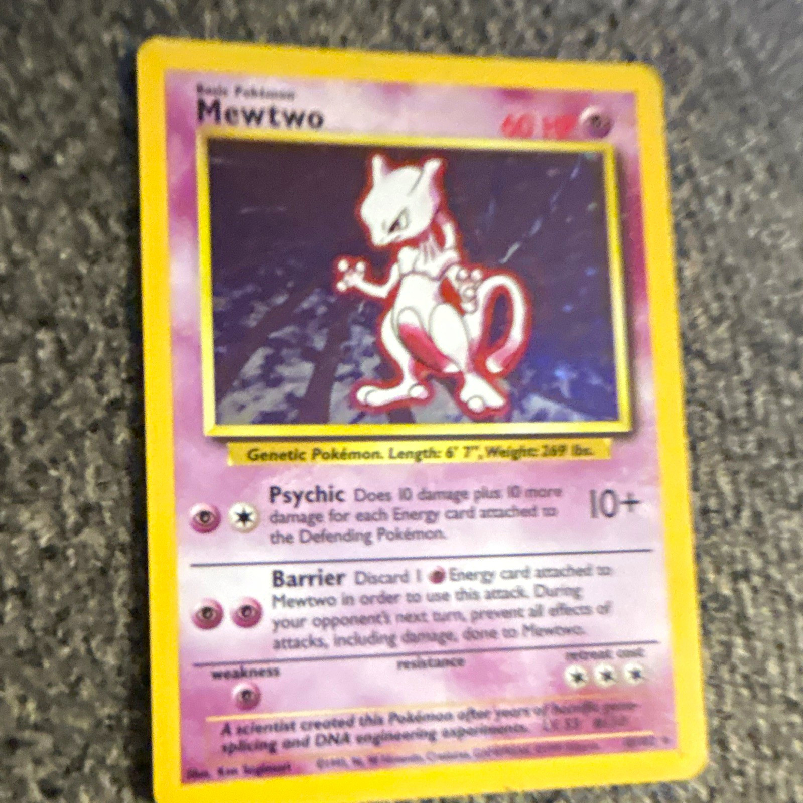 Wizards of the Coast 1999 Pokémon Base Set Mewtwo 10/102 English Ken Sugimori Wizards of the Coast 1999 Pokémon Base Set Mewtwo 10/102 English Ken Sugimori