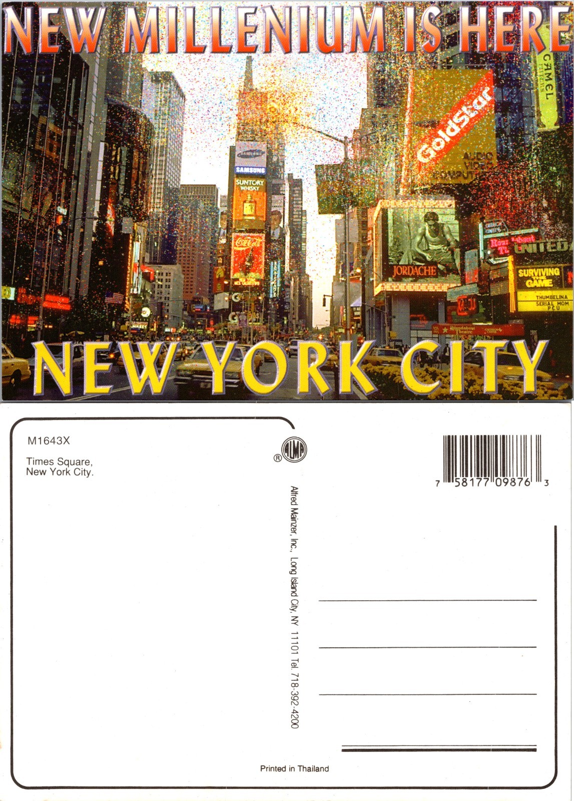 Continental Times Square New York City Postcard