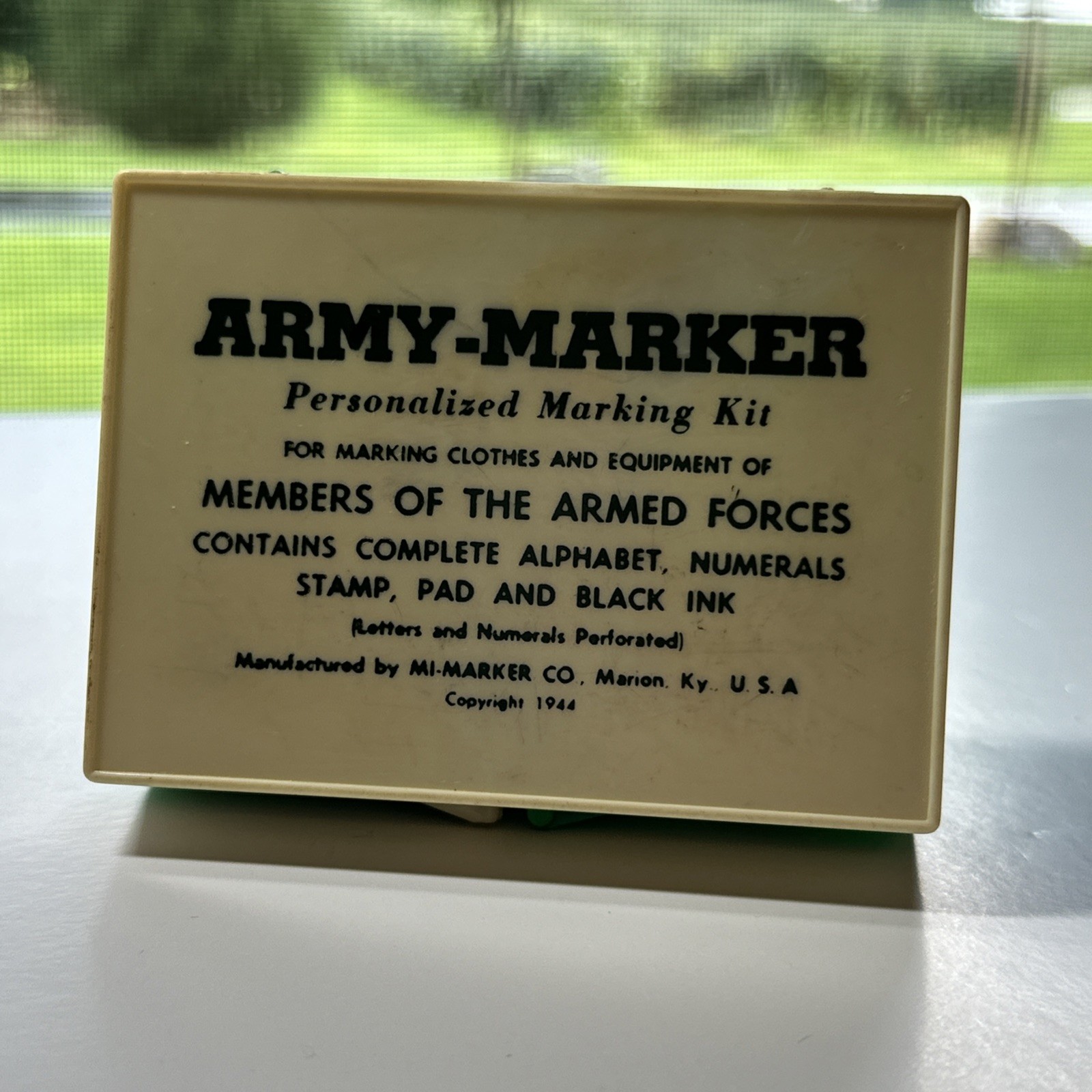Vtg 1944 Army-Marker Personalized Marking Kit for Clothing & Equipment Mi-Marker Vtg 1944 Army-Marker Personalized Marking Kit for Clothing & Equipment Mi-Marker