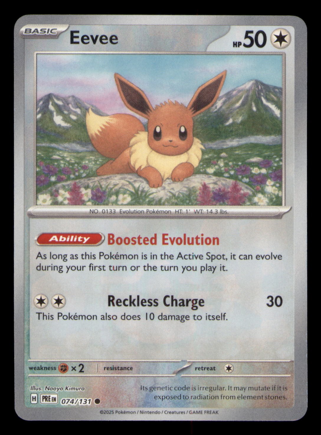 Eevee (Poke Ball Pattern) 074/131 Holo Prismatic Evolutions Pokemon TCG NM Eevee (Poke Ball Pattern) 074/131 Holo Prismatic Evolutions Pokemon TCG NM