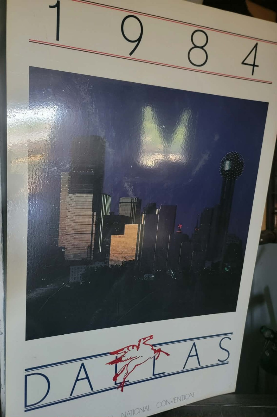 Vintage 1984 Dallas Texas TX RNC Republican National Convention Poster 36\ Vintage 1984 Dallas Texas TX RNC Republican National Convention Poster 36\