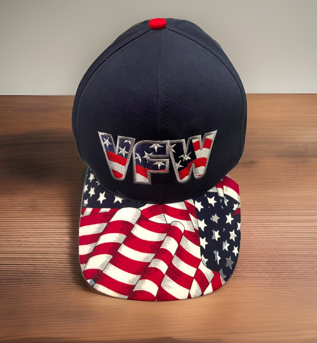 Vtg VFW Veterans of Foreign Wars Snapback Hat Stars & Stripes Made USA Grommets Vtg VFW Veterans of Foreign Wars Snapback Hat Stars & Stripes Made USA Grommets