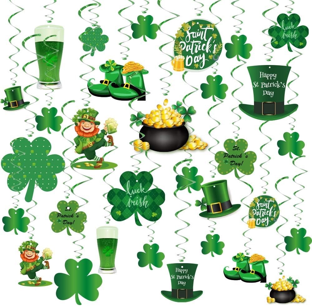 GOER St. Patrick\'s Day Party Decorations,30 Pcs Irish Patrick’s 