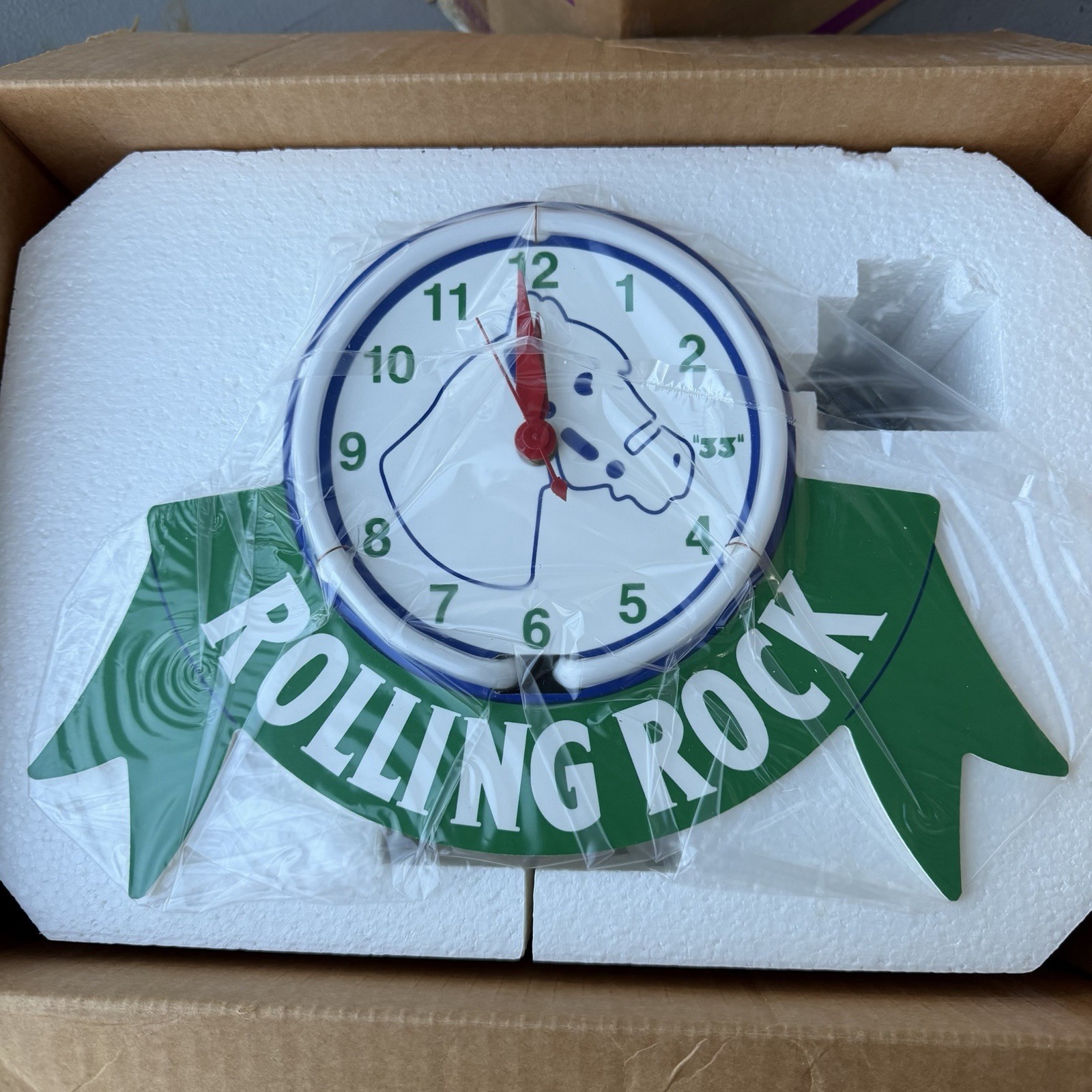 Vintage NOS Rolling Rock Neon Bar Clock Sign Latrobe Brewing Co Bar Mancave Vintage NOS Rolling Rock Neon Bar Clock Sign Latrobe Brewing Co Bar Mancave