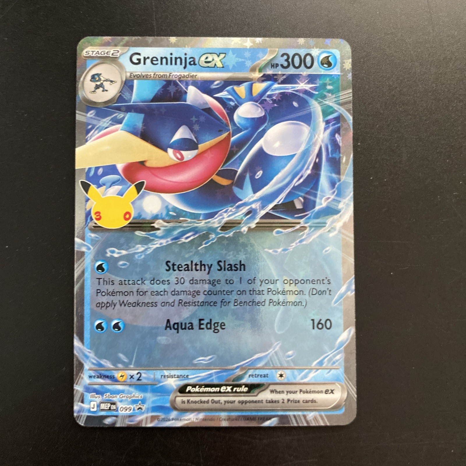 Pokémon TCG Greninja ex 021/128 30th Celebration