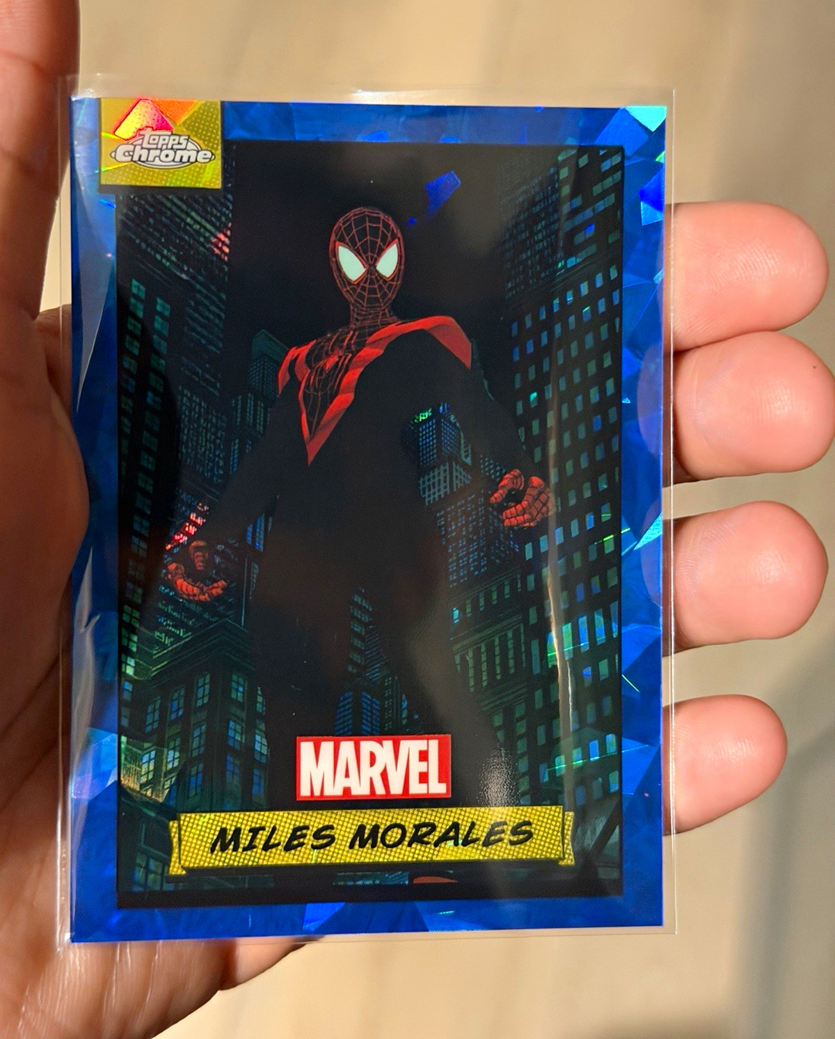 Topps 2024 Topps Chrome Marvel Miles Morales #81 Sapphire Card