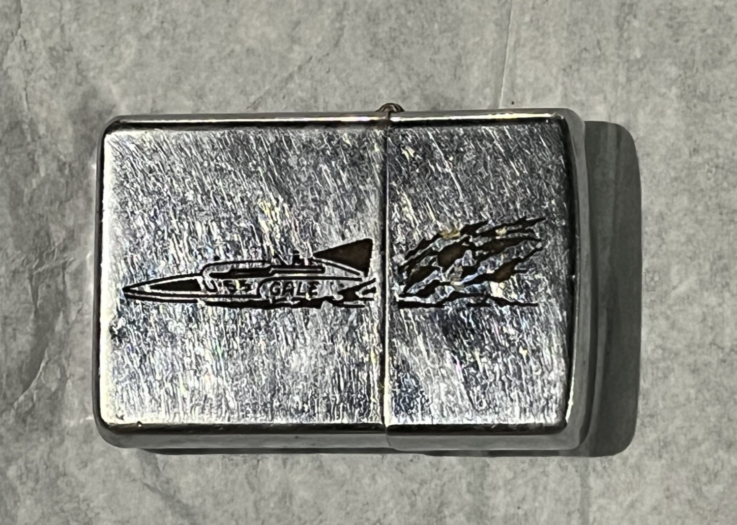 Vintage 1953 1955 Zippo Lighter U-55 Gale V Unlimited Hydroplane Boat Racing Pat