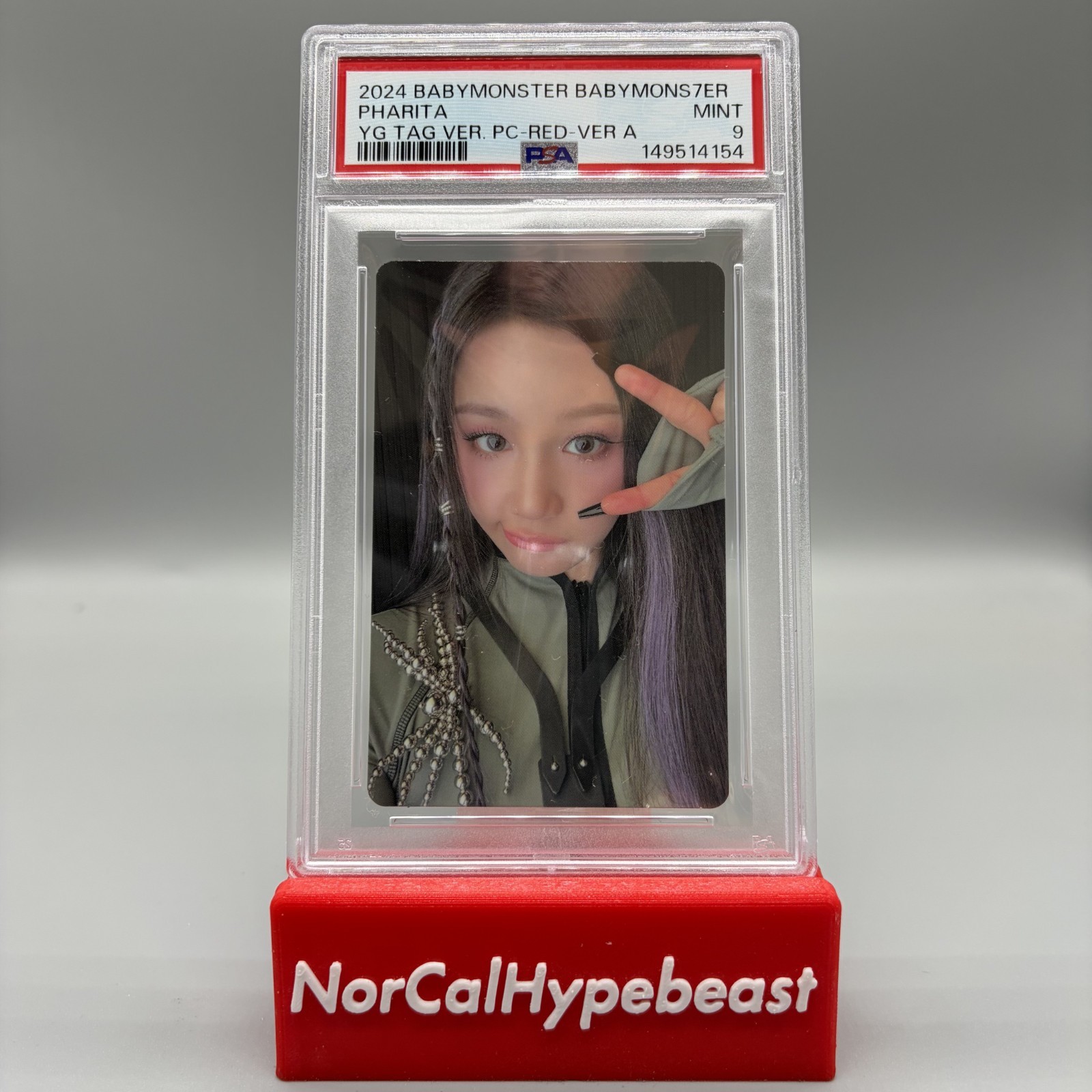 2024 BabyMonster BabyMons7er PHARITA Photobook RED Photocard Ver A PSA 9 MINT