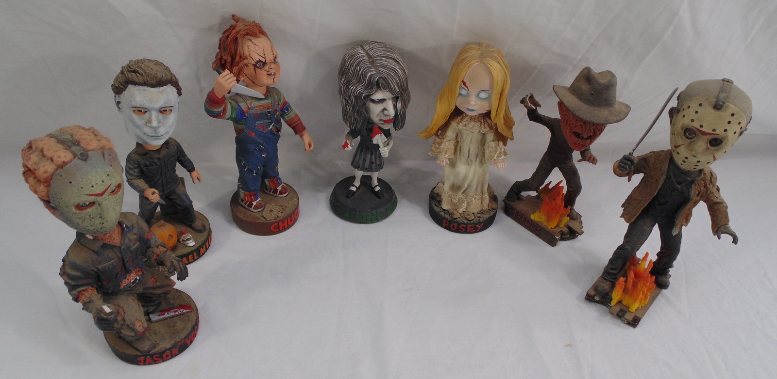 Lot 7 Halloween Horror NECA Bobblehead Jason Freddy Chucky Michael Myers Lot 7 Halloween Horror NECA Bobblehead Jason Freddy Chucky Michael Myers
