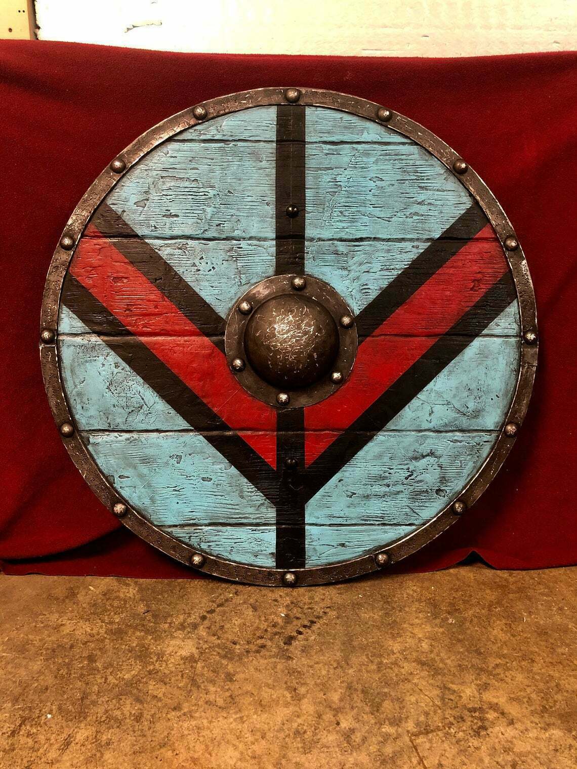 ORNATE INDO PERSIAN WARRIOR SHIELDMedieval Lagertha Battleworn Viking Shield IV 