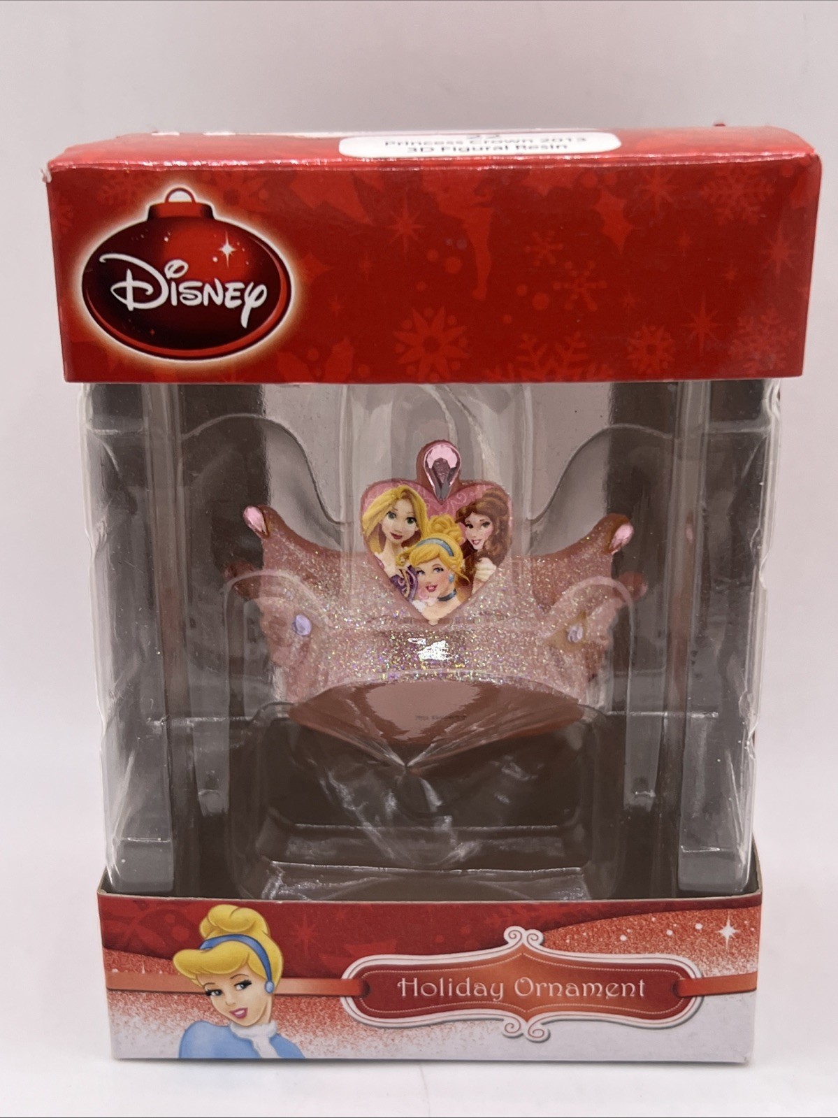 2013 Disney Princess Christmas Ornament Crown Pink Glitter Cinderella 2013 Disney Princess Christmas Ornament Crown Pink Glitter Cinderella